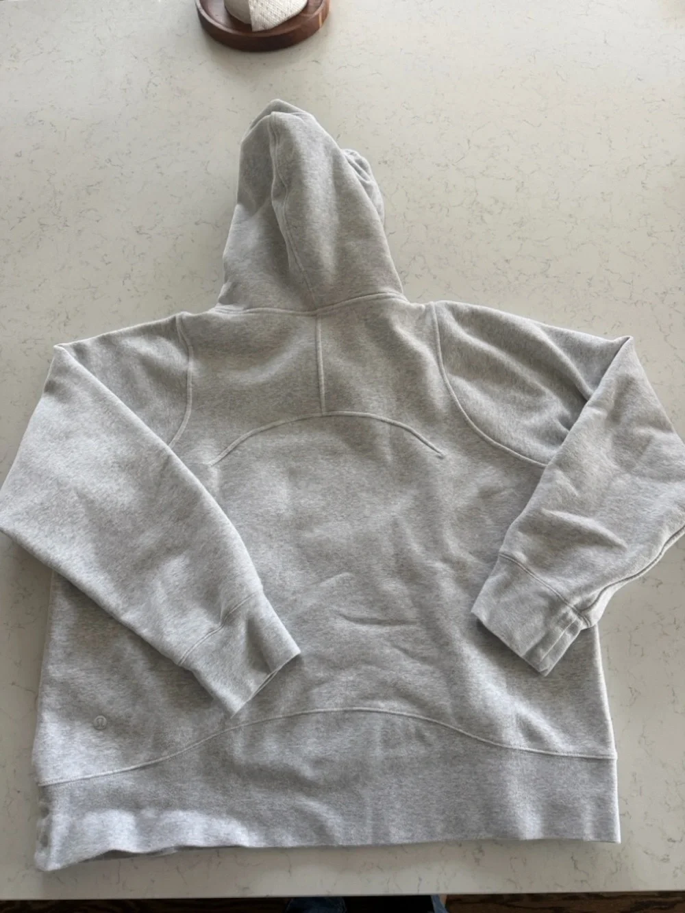 lululemon athletica Light Gray Hoodie SZ10 - Picture 4 of 4